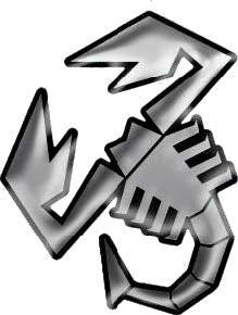 Abarth Adesivi 3D SCORPIONE ARGENTO LUCIDO H50MM